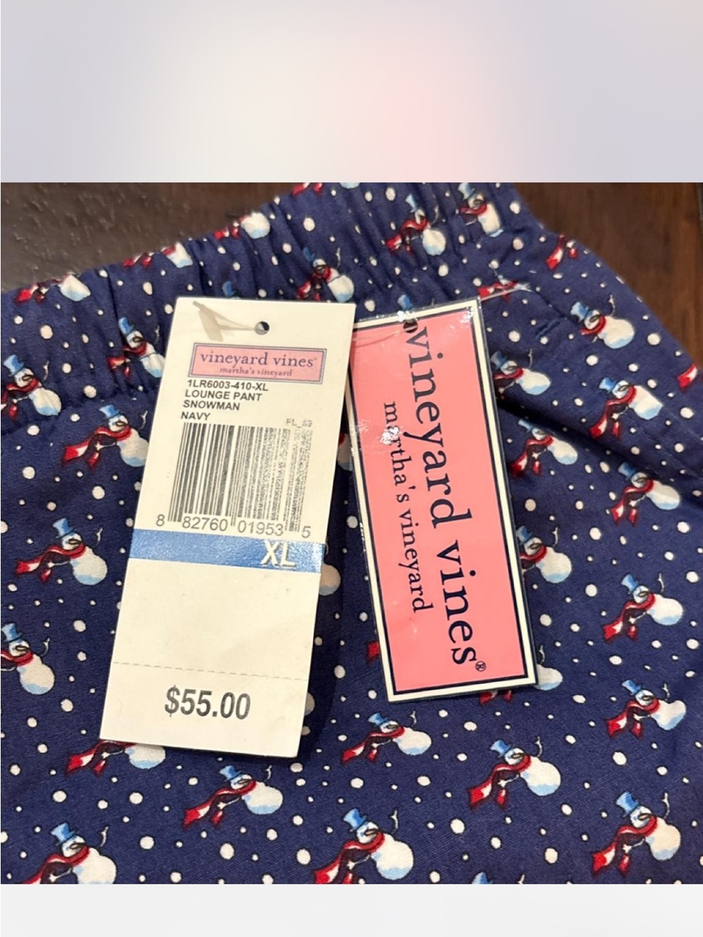 NWT Vineyard Vines Navy Snowman Lounge Pants